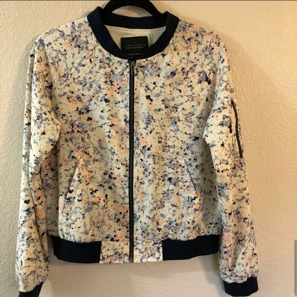 Sanctuary Pastel Floral Bomber Jacket